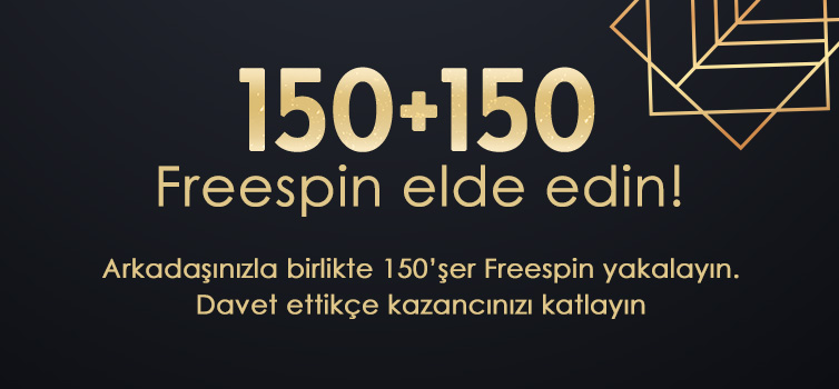 150 free spin kazanın!